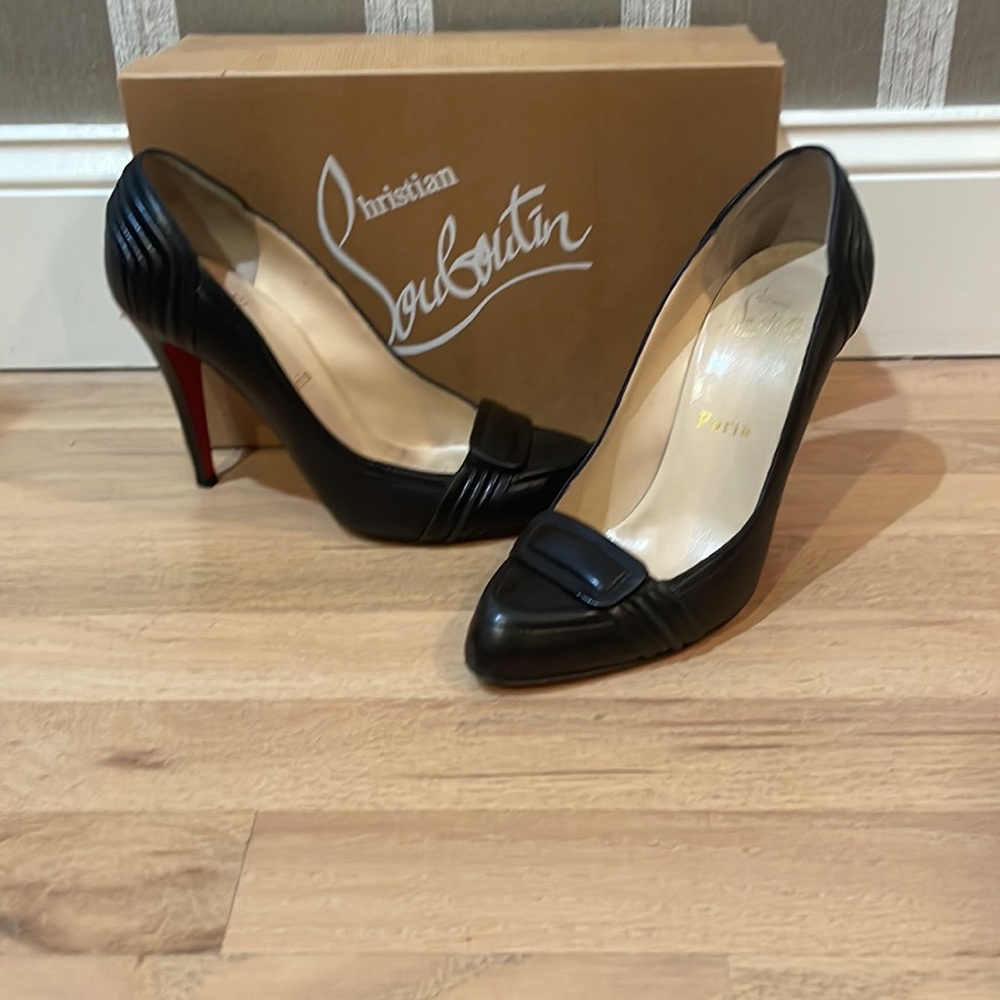 Christian Louboutin, size 9.5 / 39.5, black leather shoe 100% Authentic!!! - Picture 6 of 9